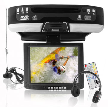 AutoDVD-soitin ja televisio