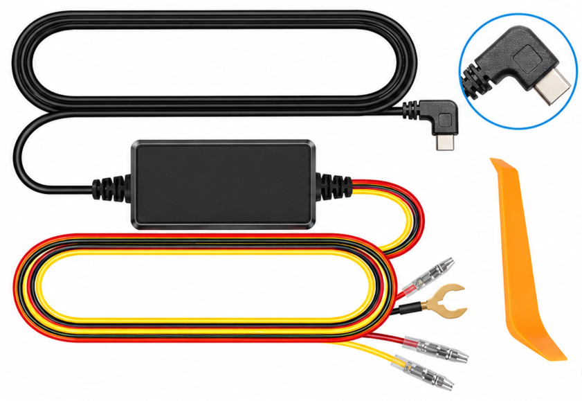 ACC-johtosarja autokameralle – 24h pysäköintivalvonta, USB-C, akkusuoja