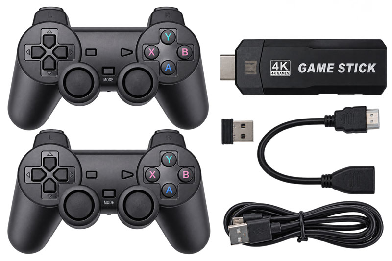 X2 Plus Game Stick – retropelikonsoli ja 2 langatonta ohjainta, 64 Gt