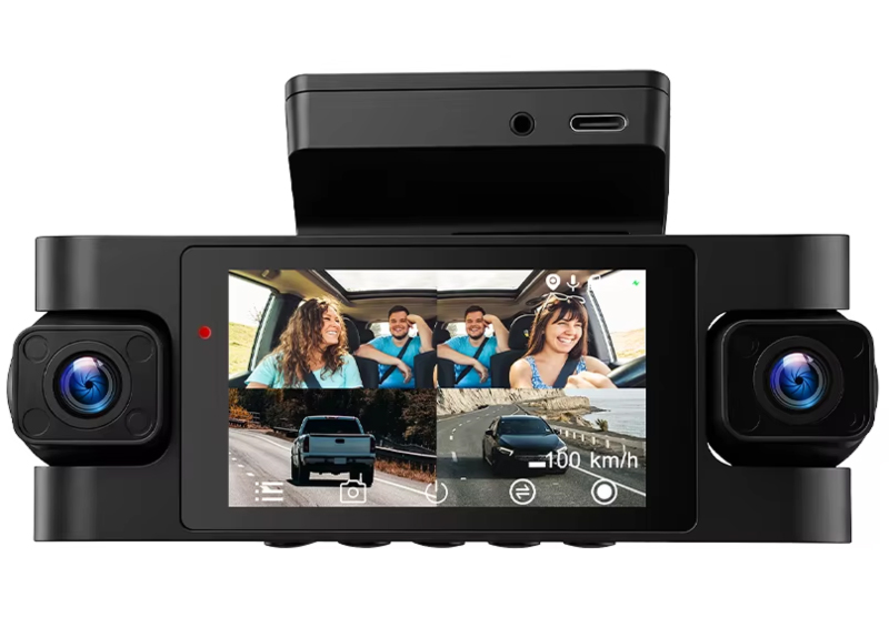 Podofo Autokamera 4 kameraa parkkivahdilla 2K UHD GPS WiFi