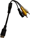 Sovitin DIN4P uros- 2 x RCA uros + DC